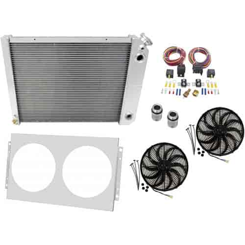 LS Conversion/Dual Pass Radiator Kit 1968-87 GM (20" Core) Includes: