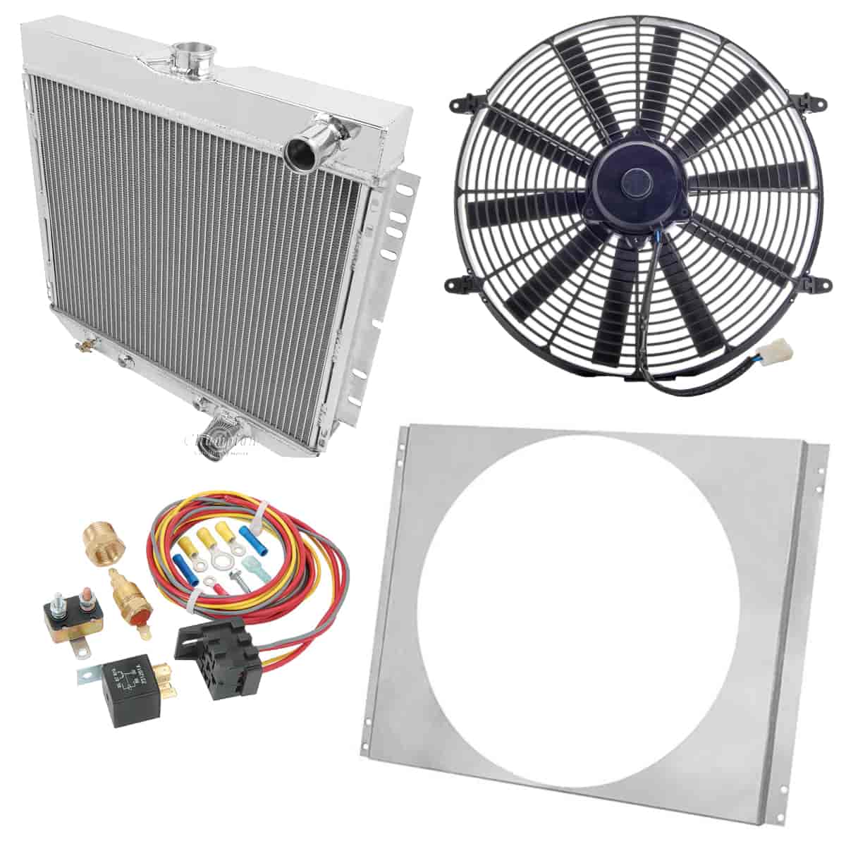 Radiator with Shroud and Fan Control Kit 1967-1970