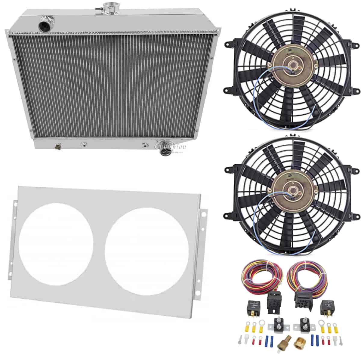 Radiator with Shroud and Fan Control Kit 1970-1974
