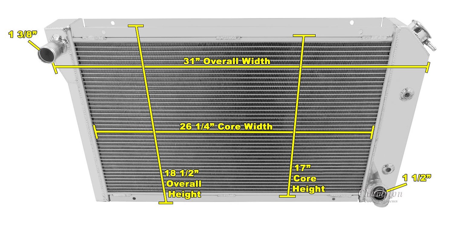 All-Aluminum Radiator 1977-1982 Chevrolet Corvette