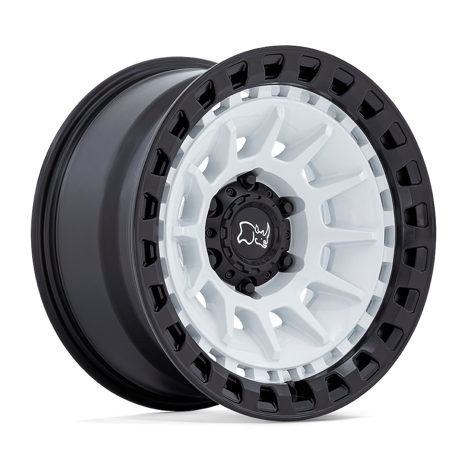 BR009WM17855010N BARRAGE Wheel [Size: 17" x 8.50"] Gloss White on Matte Black