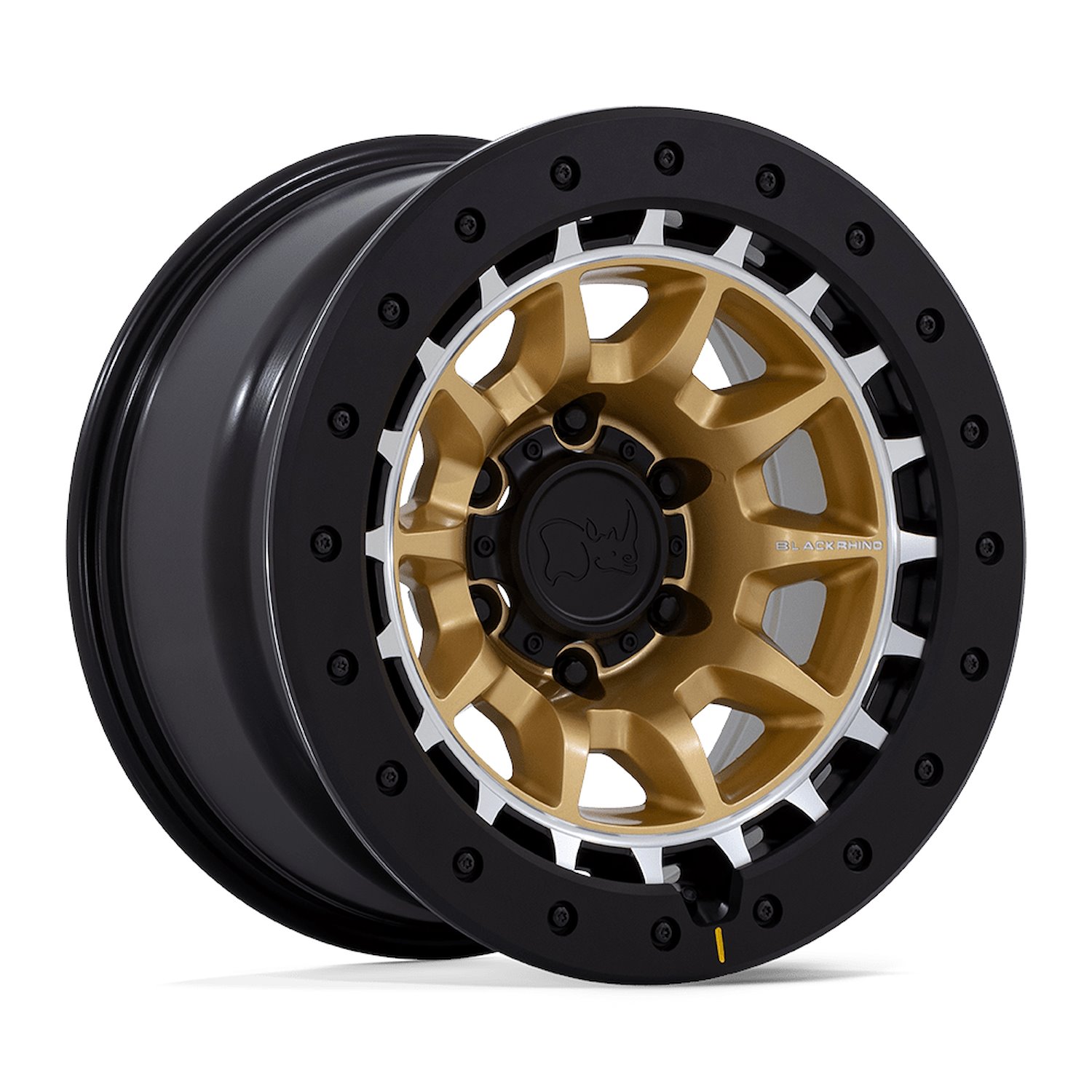 BR016GD17855010N BR016 TUSK Wheel [Size: 17" x 8.50"] Matte Gold w/Machined Ring