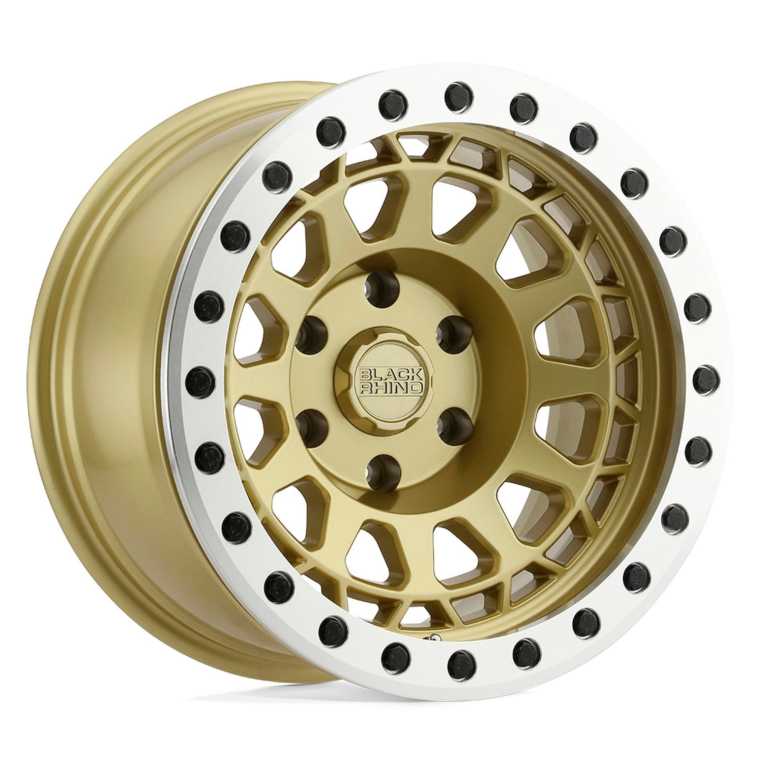 1785PRM-06140L12 PRIMM BEADLOCK Wheel [Size: 17" x 8.50"] Matte Gold w/Machined Ring