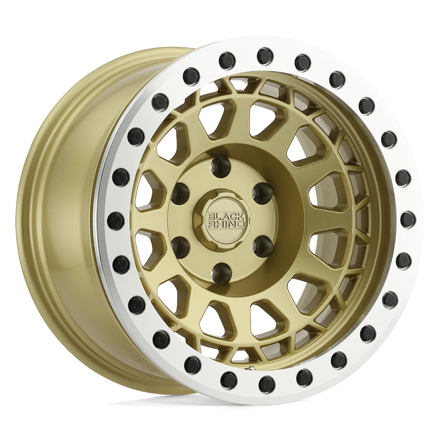 1785PRM006140L12 PRIMM BEADLOCK Wheel [Size: 17" x 8.50"] Matte Gold w/Machined Ring