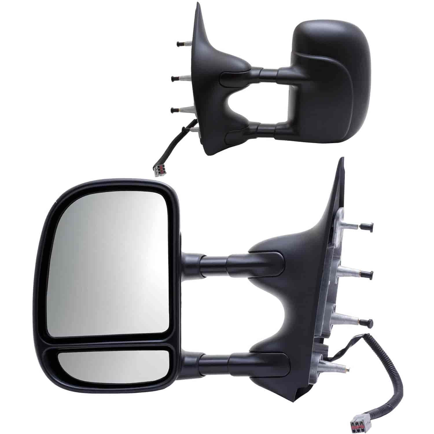 OEM Style Replacement mirror set for 02-08 Ford Econoline Van extendable towing mirror driver and pa