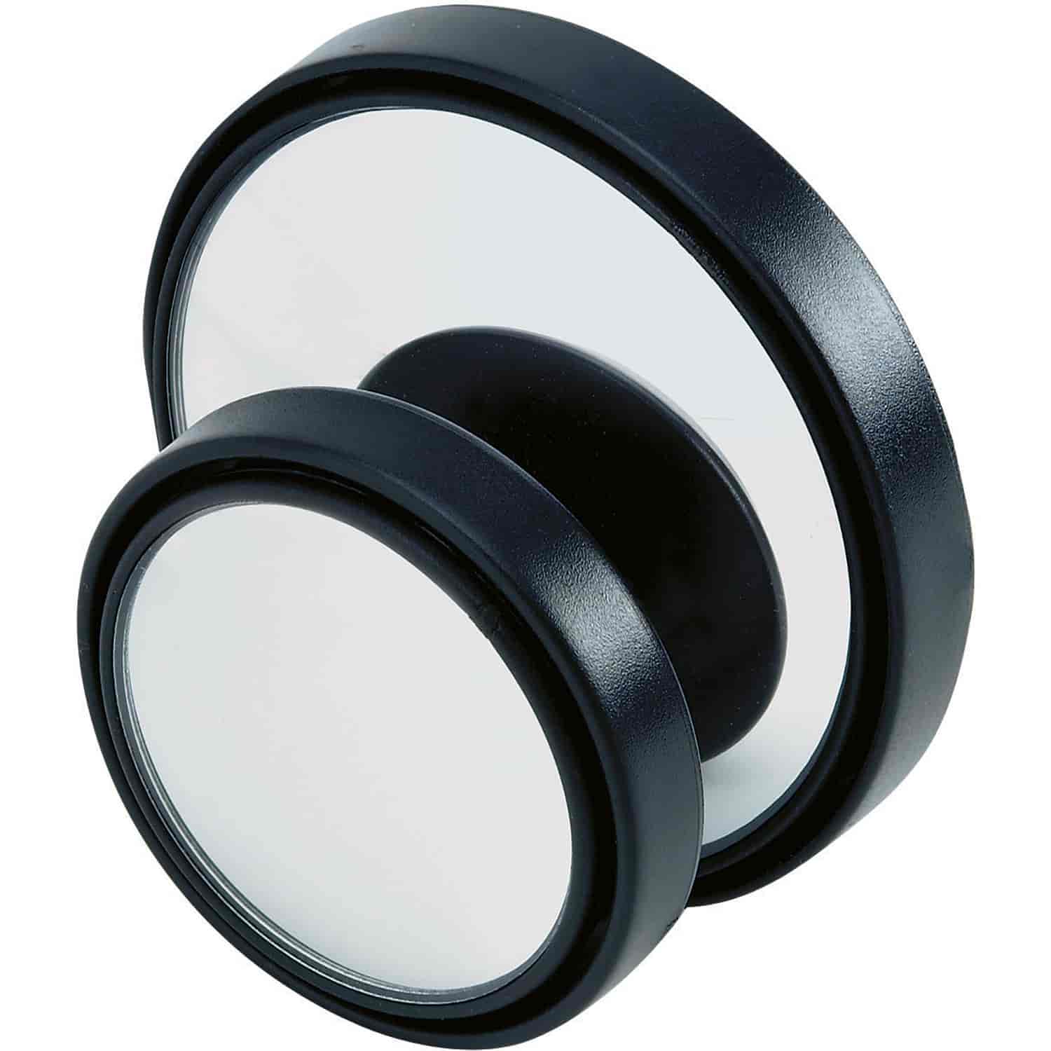 Round Spot Mirror 3 Round Adjustable Easy Stick-on Installation Convex Lens increases visibility Ful