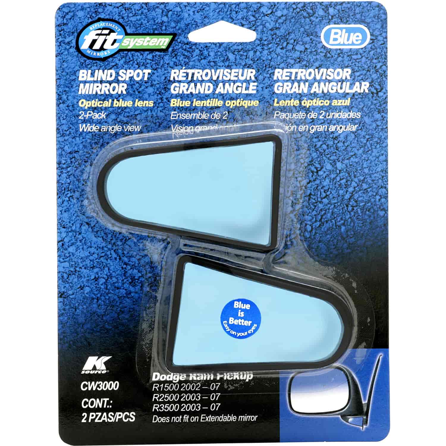 Custom Fit Spot Mirror Dodge 02 - 07