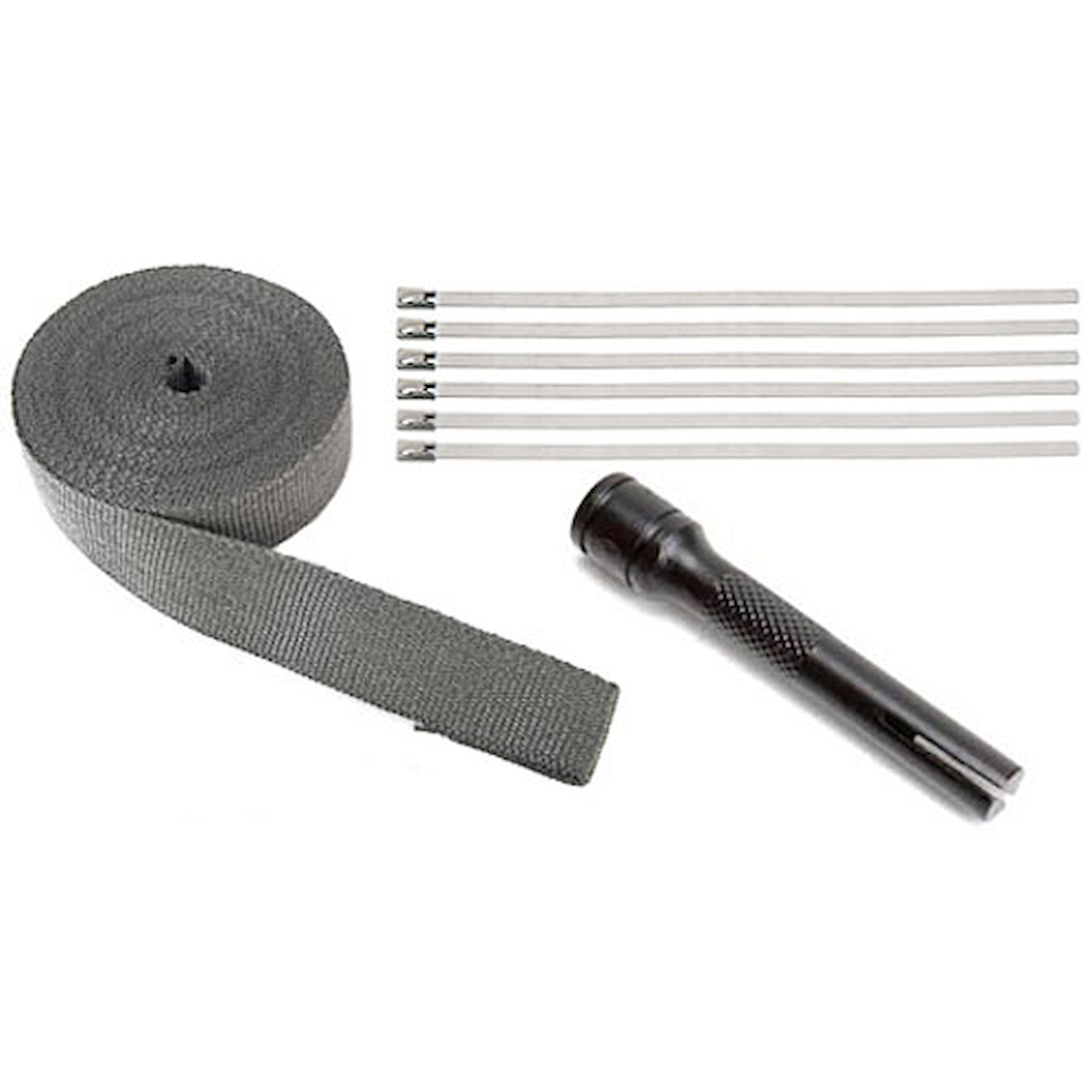 Locking Tie Tool Kit w/Black Wrap Includes: 2" x 50" Black Wrap