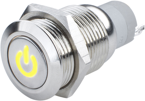 Flush Mount LED Switch On/Off - Yellow