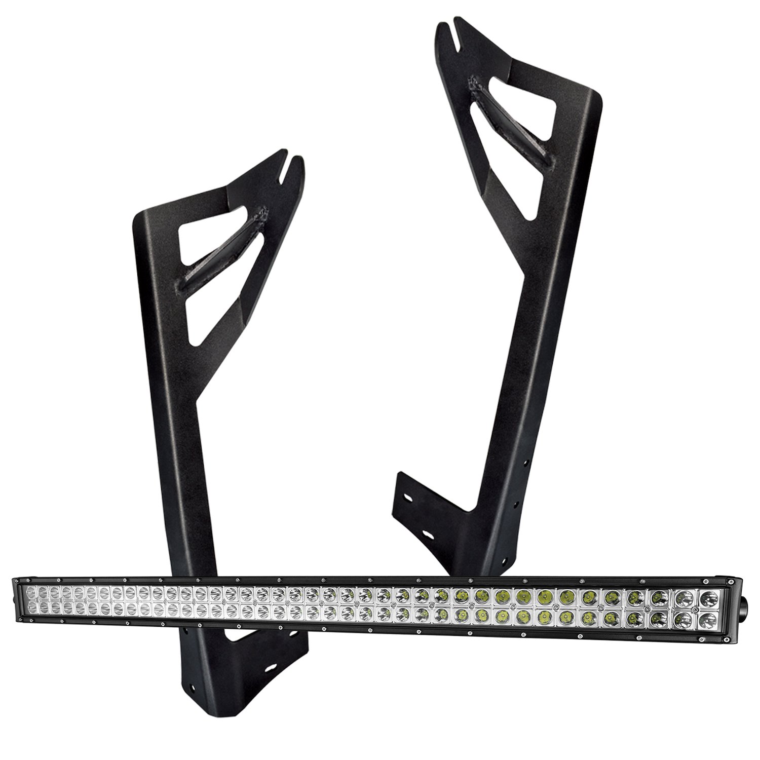 Jeep JK Upper Windshield Brackets + Light Combo