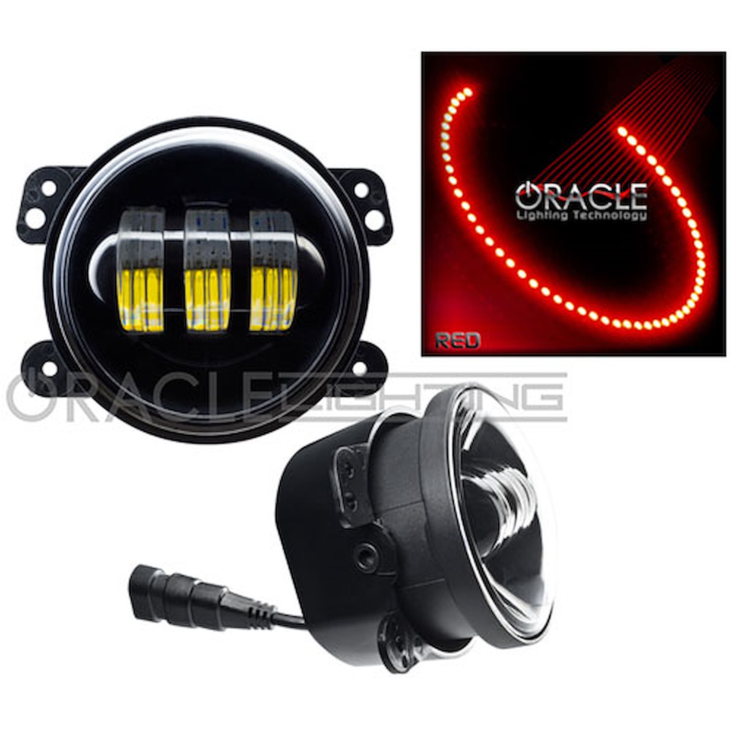 Off-Road LED Fog Lights Red LED Halo