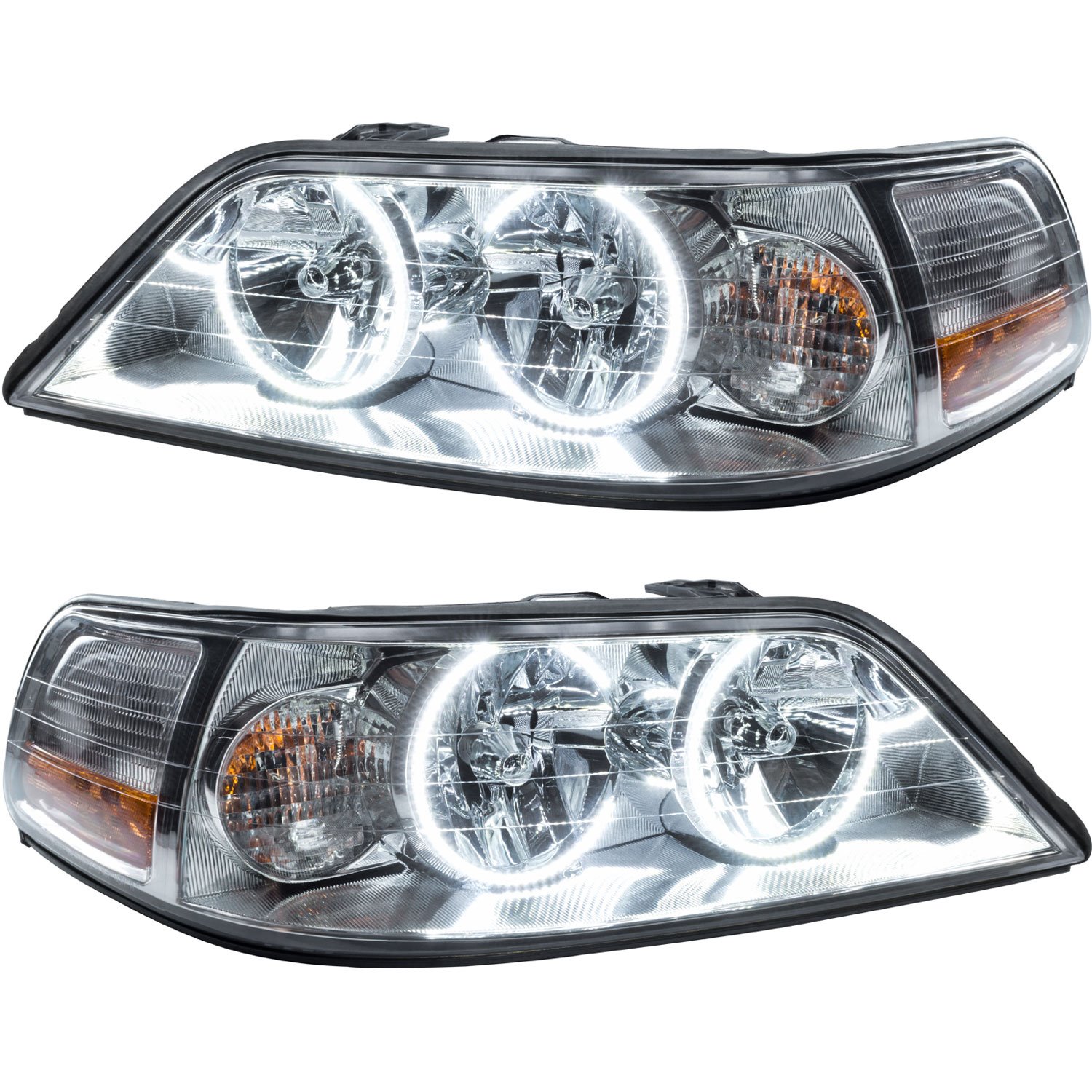 LED HALO Headlight Assembly Comes with preinstalled white LED Halos