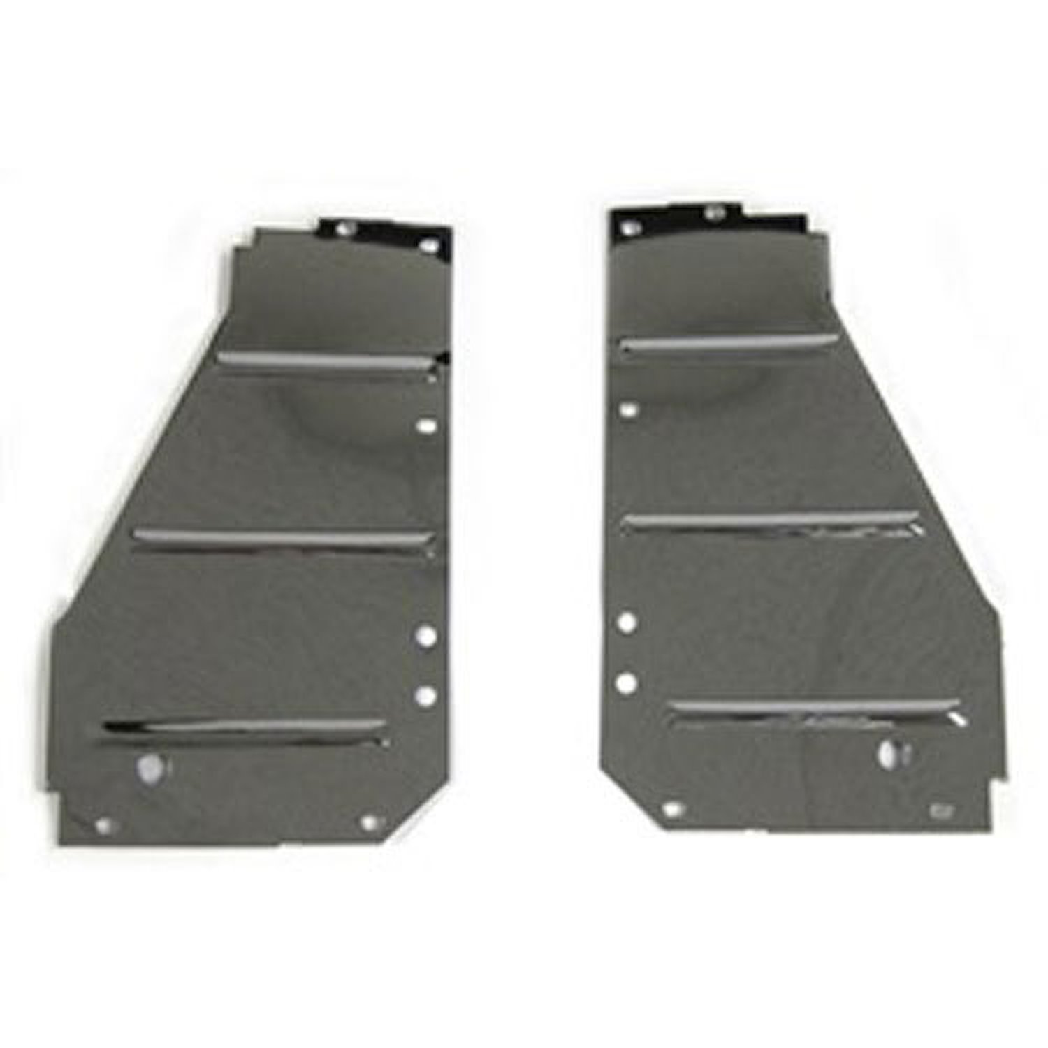 Radiator Core Support Side Filler Panels Chrome Pair