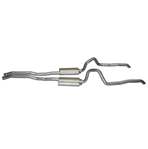 Dual Exhaust System Kit 1971-1973 Ford Mustang
