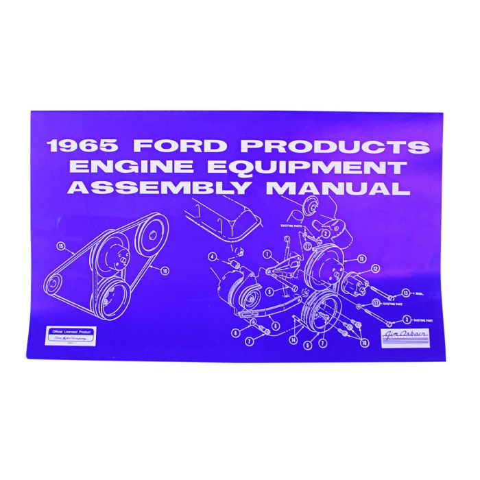 Engine Equipment Assembly Manual for 1965 Ford Mustang