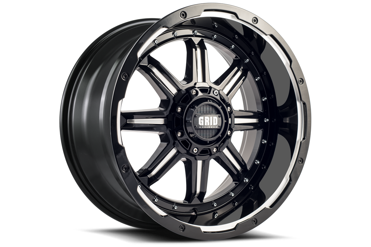 GD10-Series Wheel, Size: 17 x 9 in., Bolt Pattern: 6 x 135/139.70 mm, Offset: -12 mm [Gloss Black/Milled]