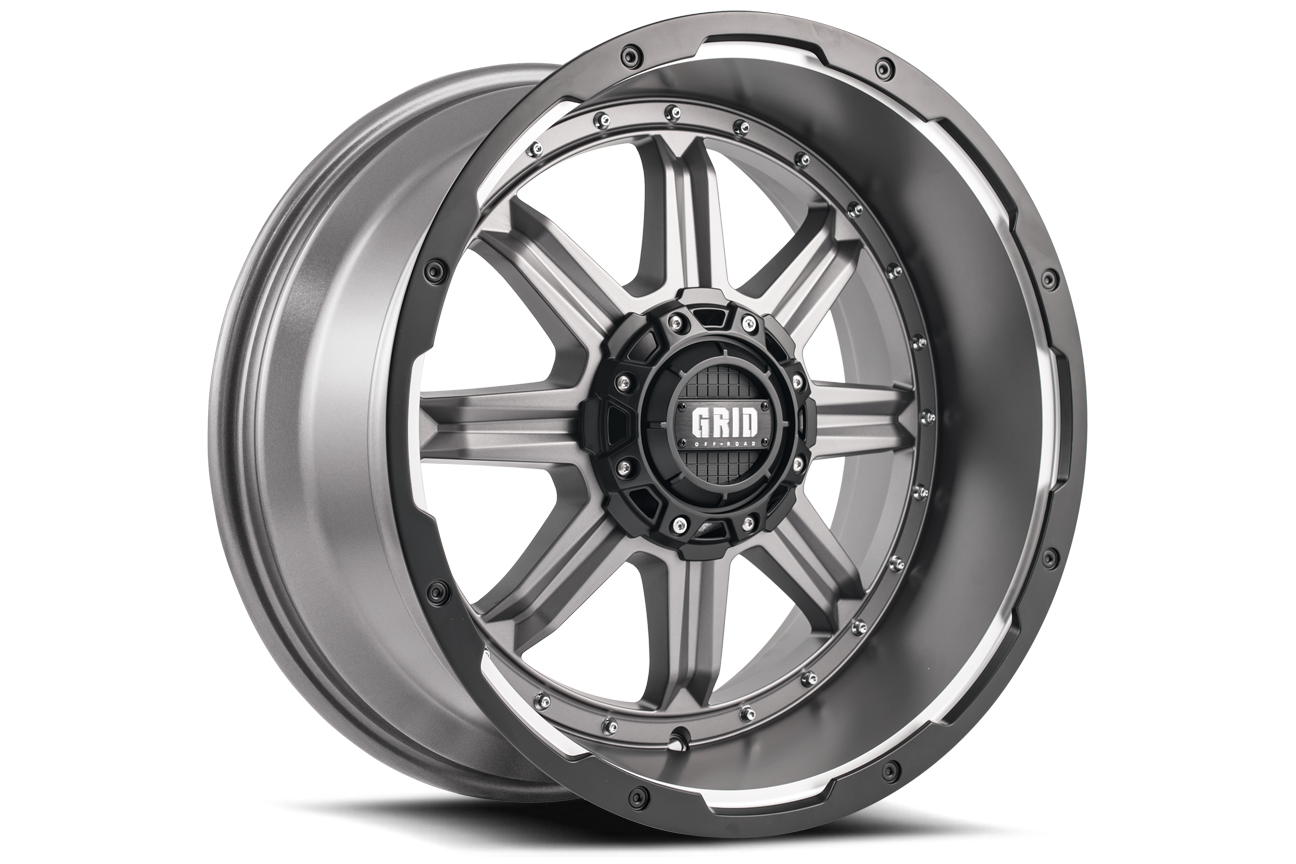 GD10-Series Wheel, Size: 17 x 9 in., Bolt Pattern: 5 x 127/139.70 mm, Offset: 0 mm [Matte Anthracite w/Black Lip]