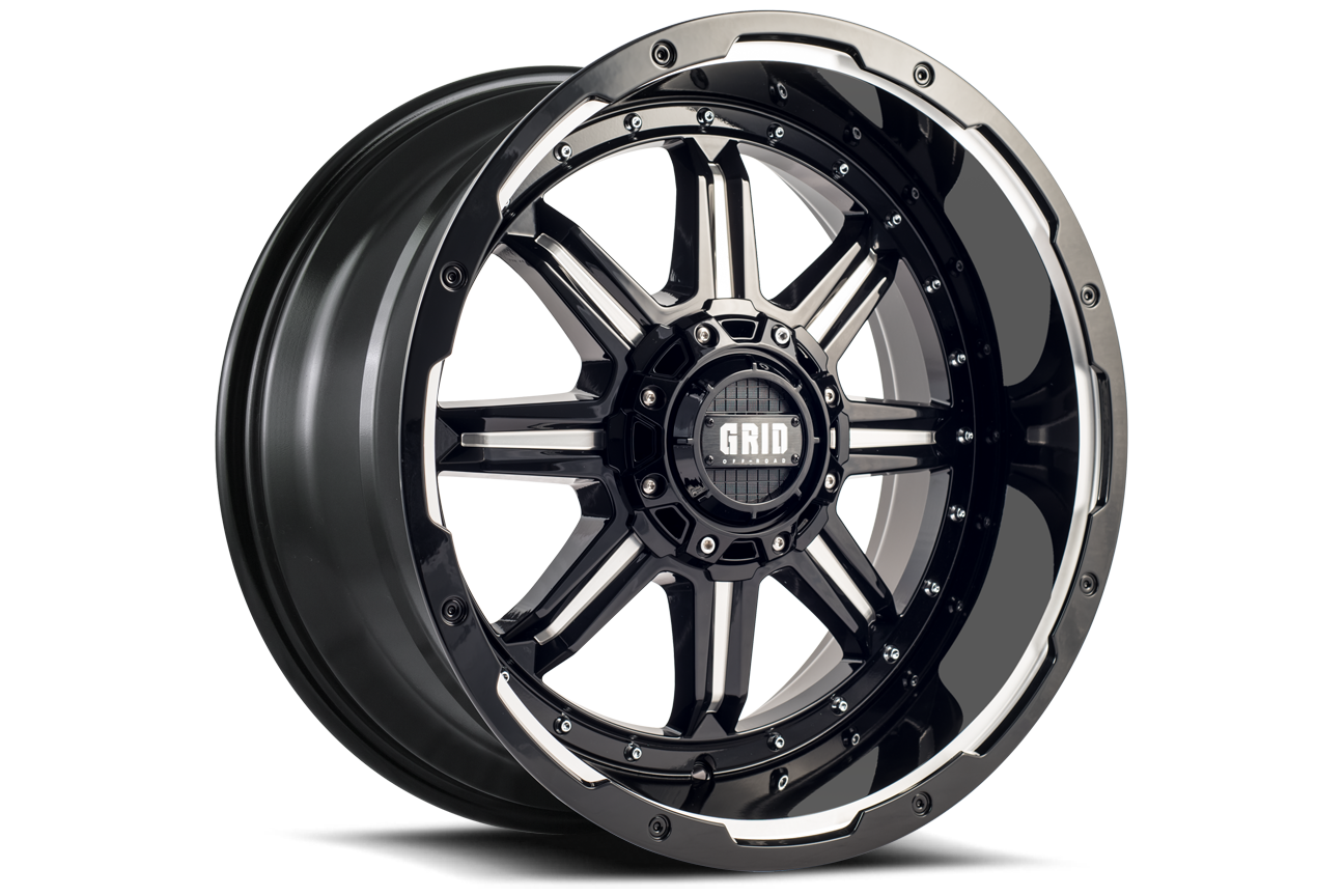 GD10-Series Wheel, Size: 17 x 9 in., Bolt Pattern: 5 x 127/139.70 mm, Offset: 0 mm [Gloss Black/Milled]