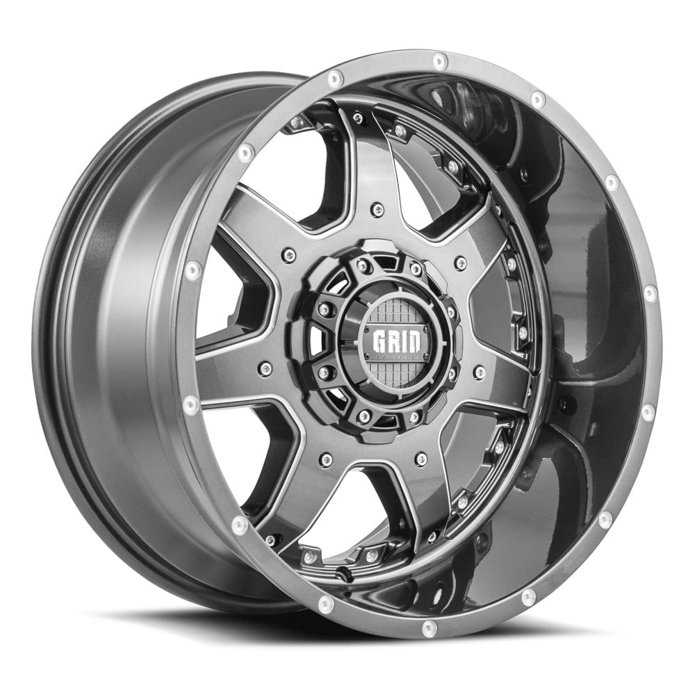 GD01-Series Wheel, Size: 20 x 10 in., Bolt Pattern: 5 x 139.70 mm, Offset: -25 mm [Gloss Graphite/Milled]