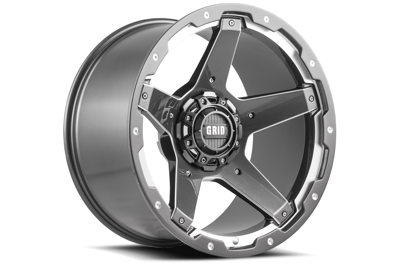 GD04-Series Wheel, Size: 17 x 9 in., Bolt Pattern: 5 x 150 mm, Offset: 0 mm [Gloss Graphite/Milled]