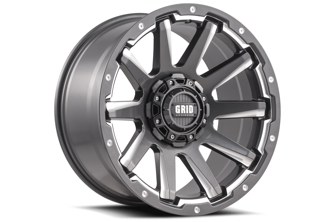 GD05-Series Wheel, Size: 20 x 10 in., Bolt Pattern: 8 x 180 mm, Offset: -25 mm [Gloss Graphite/Milled]