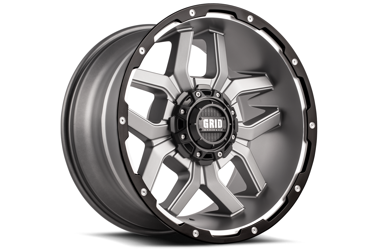 GD07-Series Wheel, Size: 17 x 9 in., Bolt Pattern: 5 x 114.30/127 mm, Offset: 15 mm [Matte Anthracite w/Black Lip]