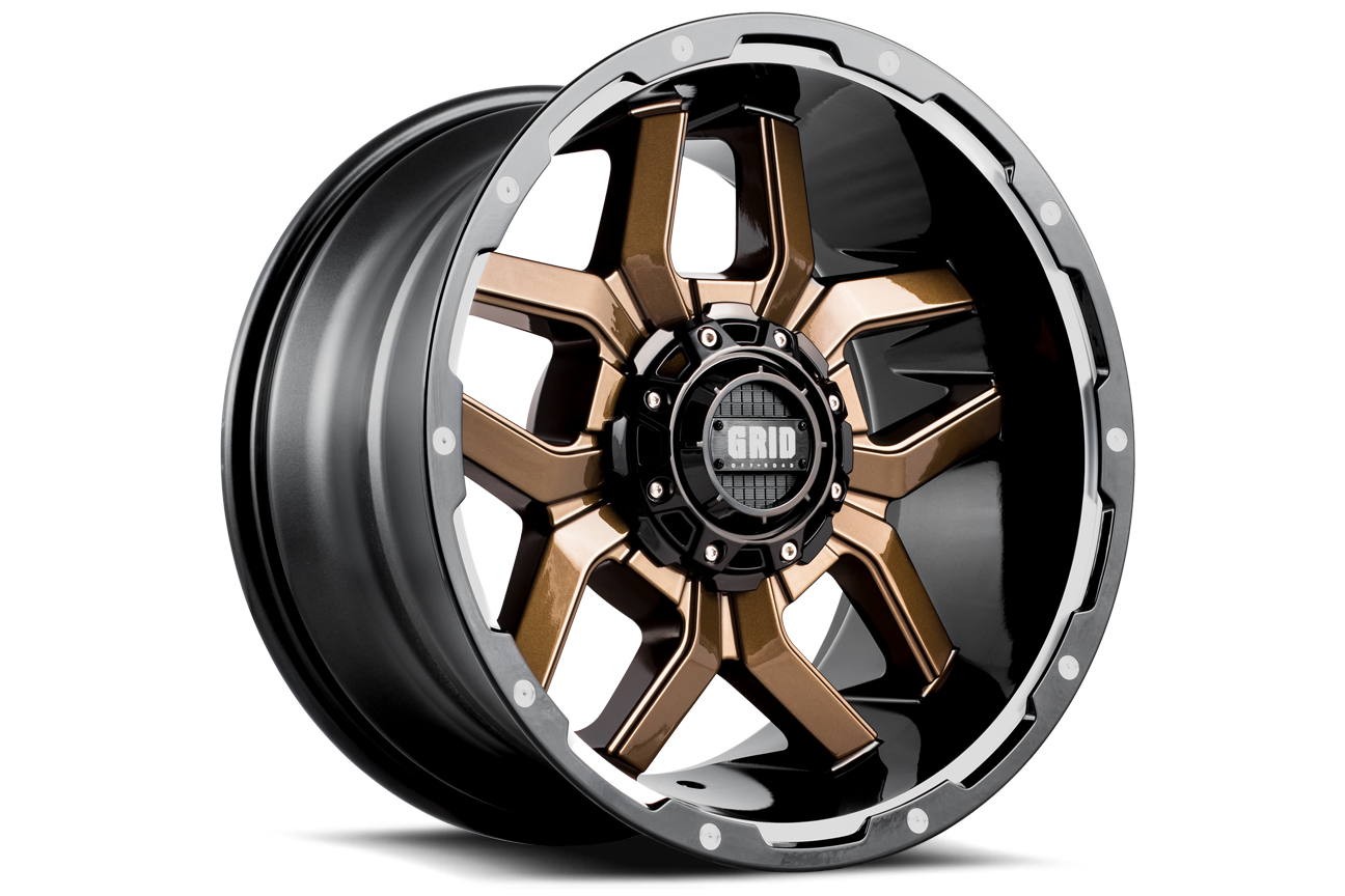 GD07-Series Wheel, Size: 17 x 9 in., Bolt Pattern: 5 x 114.30/127 mm, Offset: 15 mm [Gloss Bronze w/Black Lip]