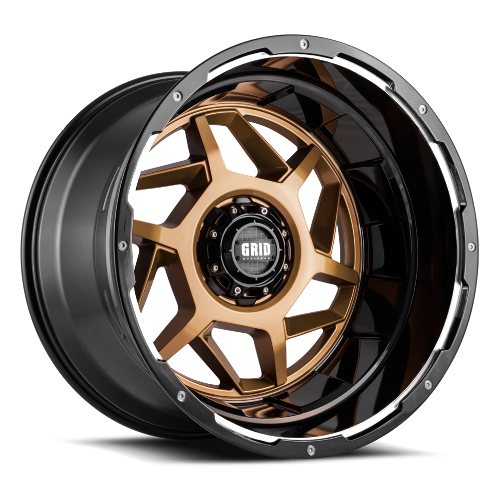 GD14-Series Wheel, Size: 17 x 9 in., Bolt Pattern: 5 x 127/139.70 mm, Offset: 15 mm [Gloss Bronze w/Black Lip]