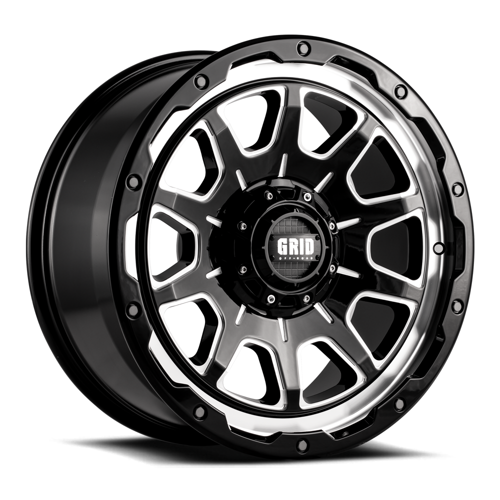 GD15-Series Wheel, Size: 17 x 9 in., Bolt Pattern: 6 x 135/139.70 mm, Offset: 15 mm [Gloss Black/Milled]