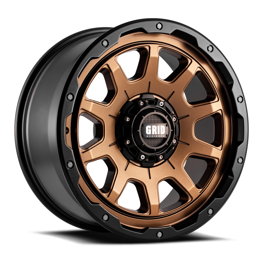 GD15-Series Wheel, Size: 17 x 9 in., Bolt Pattern: 5 x 127/139.70 mm, Offset: 0 mm [Matte Bronze w/Black Lip]