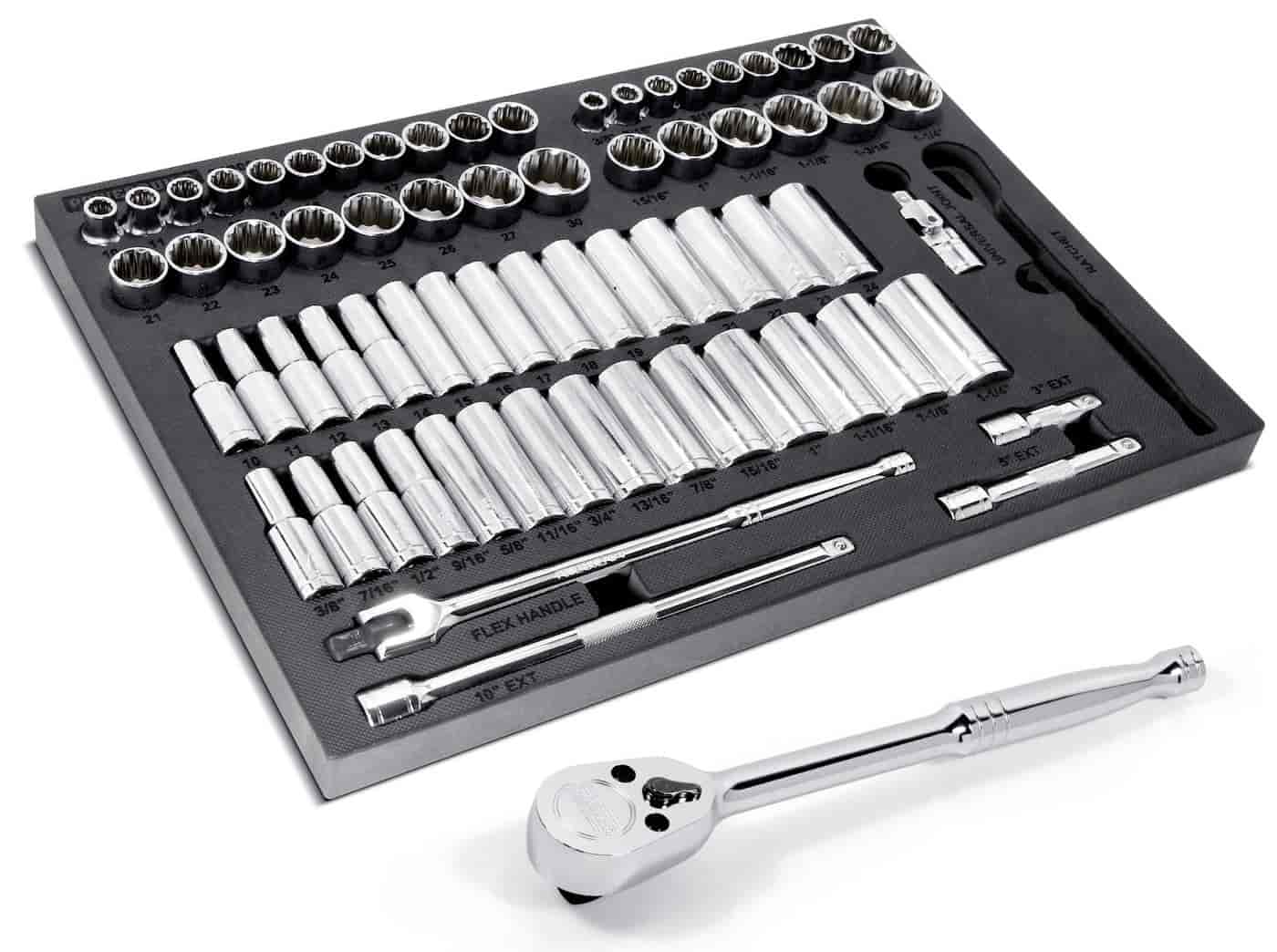 69-Piece Pro-Tech 1/2 in. Drive SAE and Metric