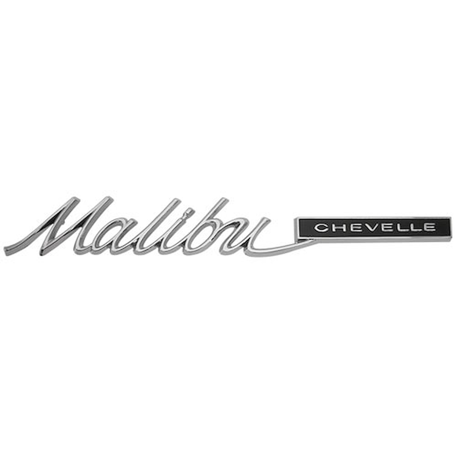 Rear Quarter Panel Emblem 1965 Chevy Chevelle Malibu