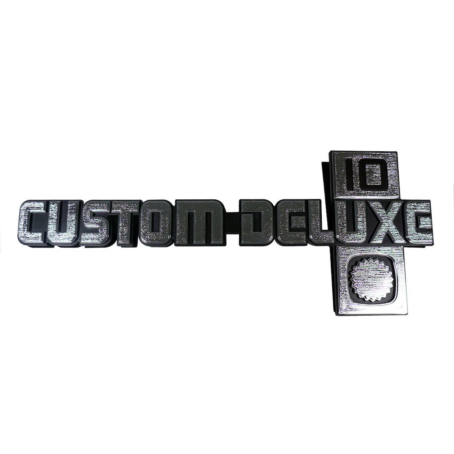 "Custom-Deluxe 10" Fender Emblems 1981-1988 Chevy Custom-Deluxe 10 Truck