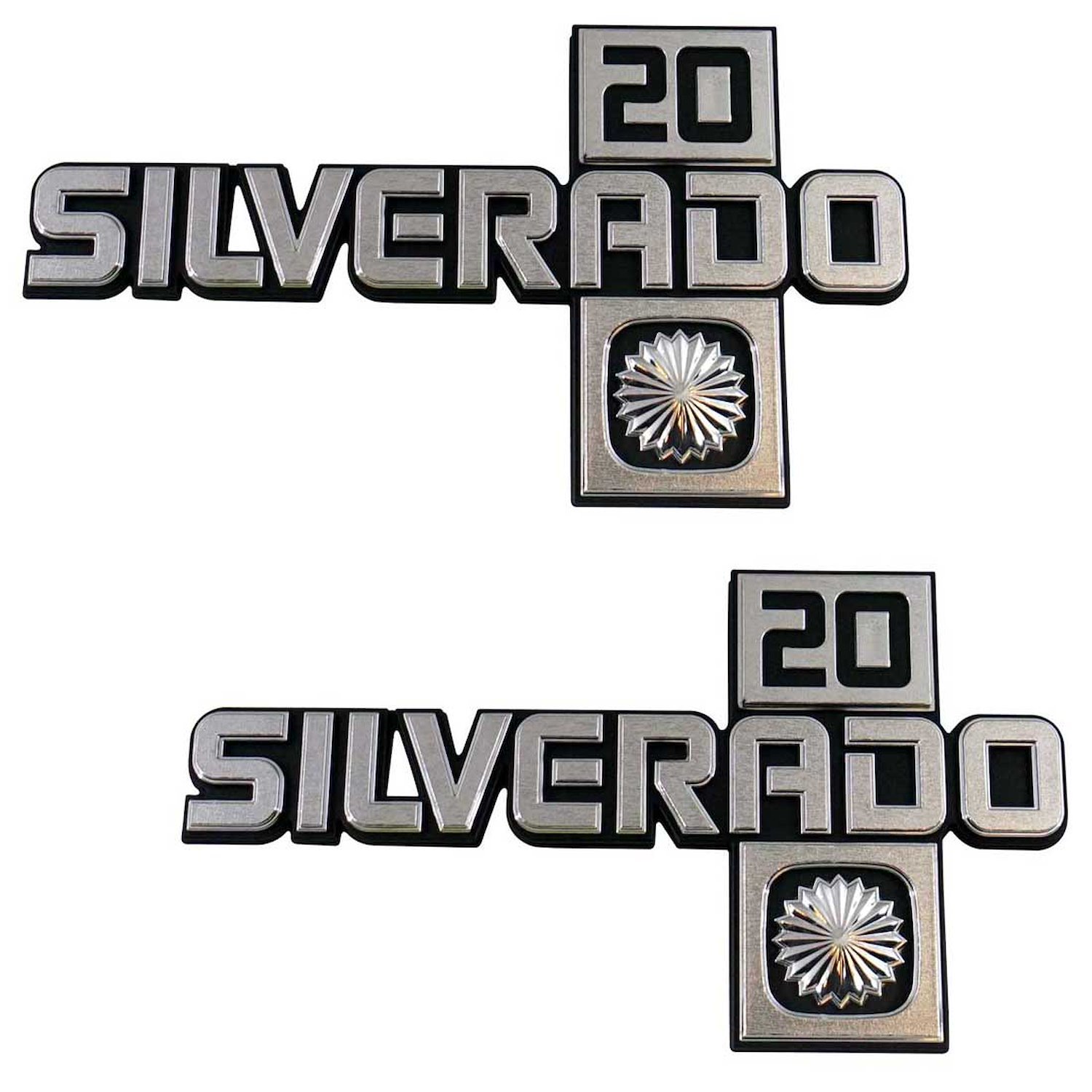 Front Fender Emblem Set 1981-1988 Chevy Silverado 2500 - "Silverado 20"