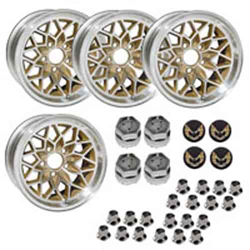 GSF158KG Snowflake Wheel Kit [Size: 15" x 8"] Finish: Gold Painted Recesses & Gloss Clear Coat