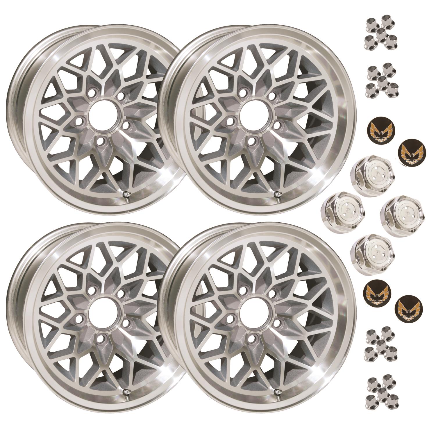 SSF179KG Snowflake Wheel Kit [Size: 17" x 9"] Finish: Silver Painted Recesses & Gloss Clear Coat