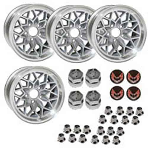 SSF179KR Snowflake Wheel Kit [Size: 17" x 9"] Finish: Silver Painted Recesses & Gloss Clear Coat