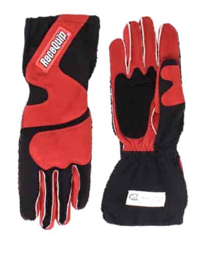 SFI-5 356 Series Outseam Standard Cuff Driving Gloves Red/Black Large