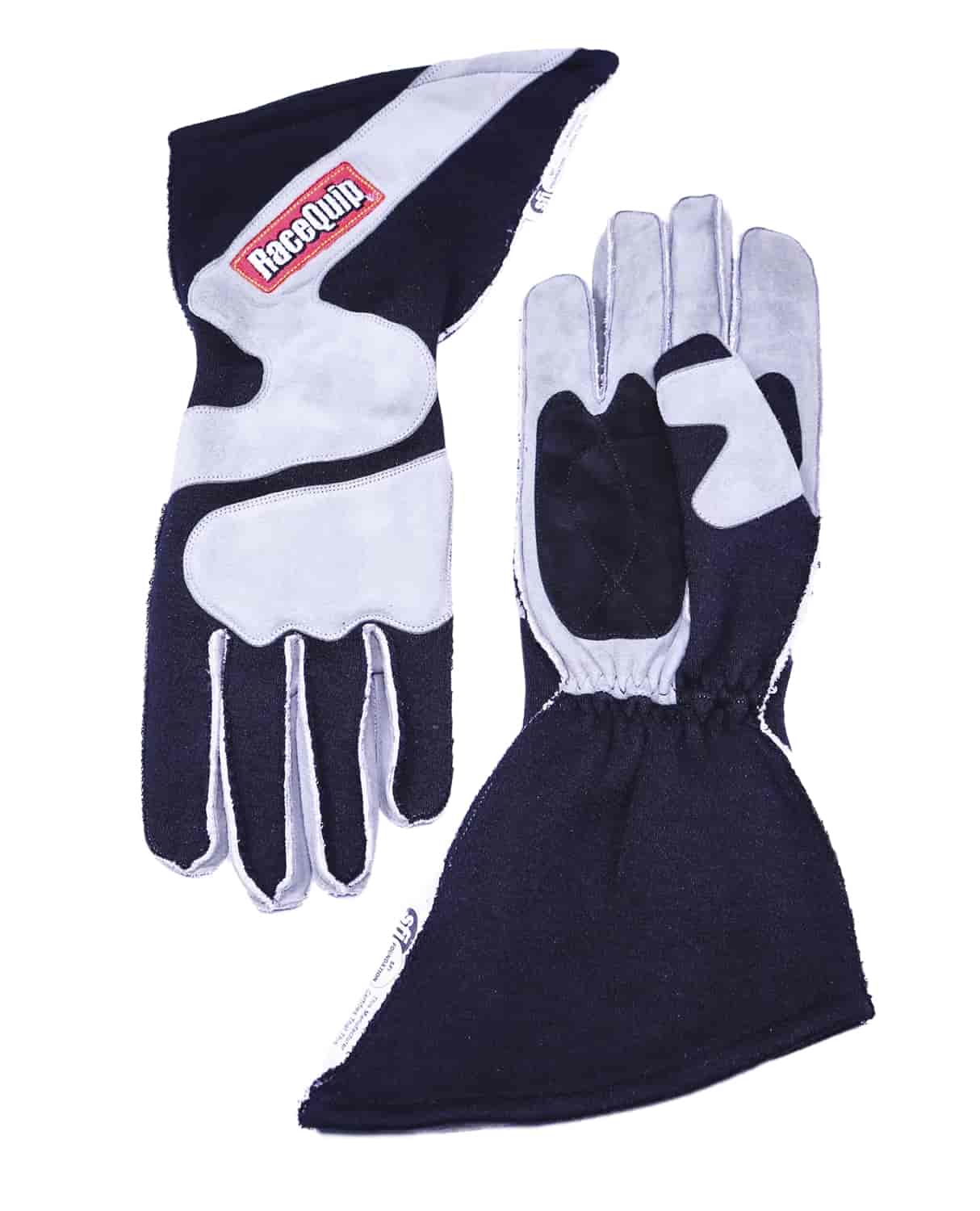 SFI-5 359 Series Outseam Long Angle Cut Driving Gloves Gray/Black Small