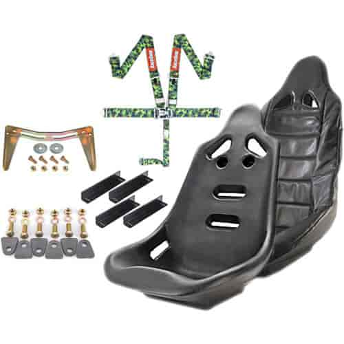 Racing Seat & Belt Kit Camo SFI 16.1 Certified Includes