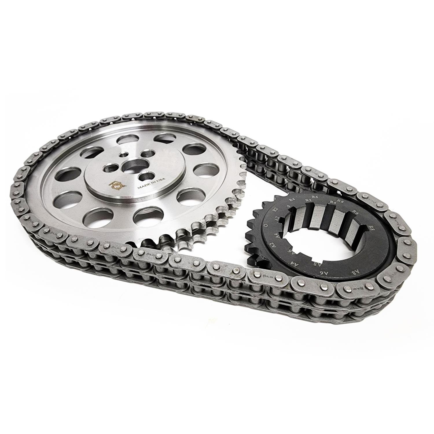 Double-Roller Timing Chain and Gear Set for Mopar 383/400/413/426/440 V8 with 1-Bolt Camshaft
