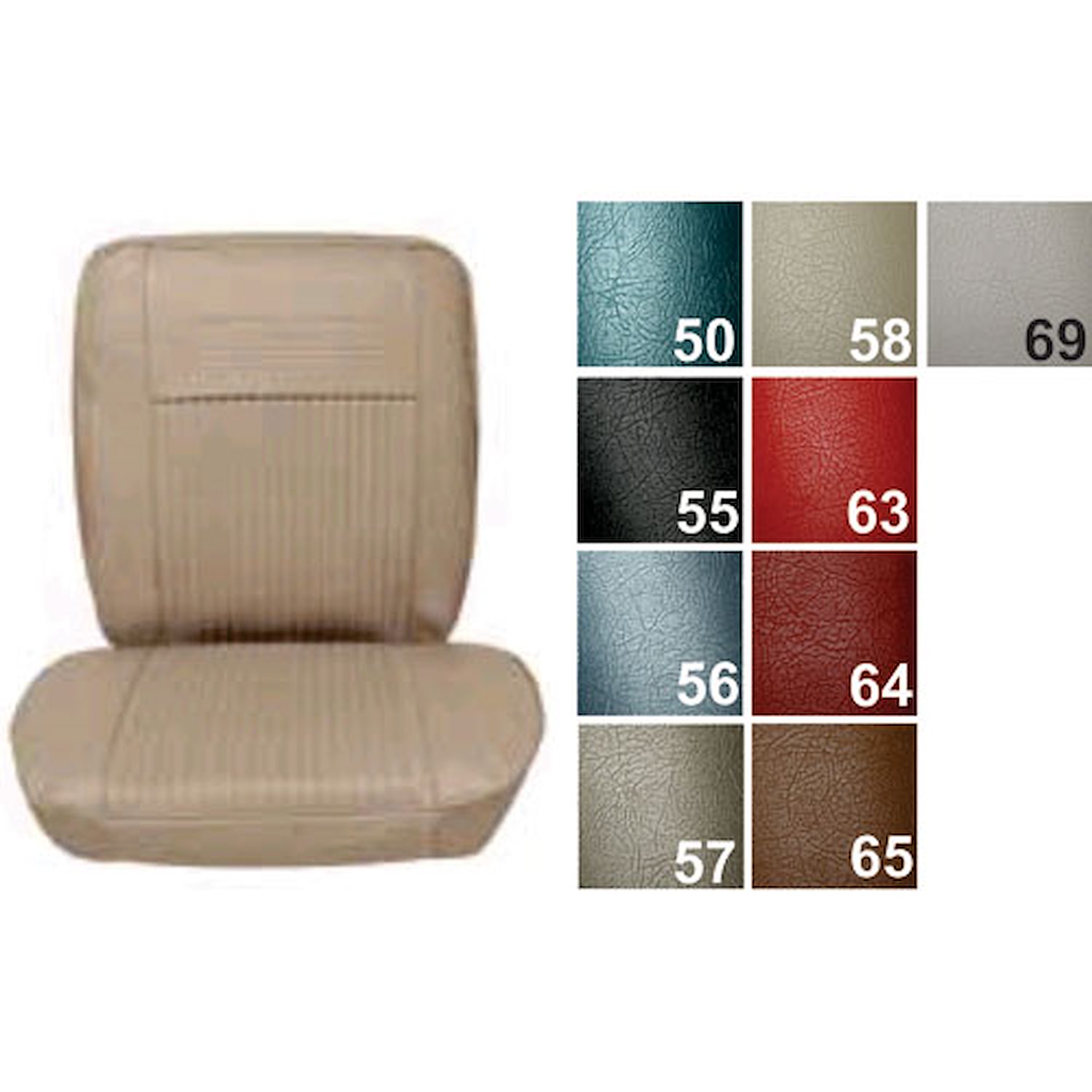 Bucket Seat Cover 1962 Chevy II/Nova