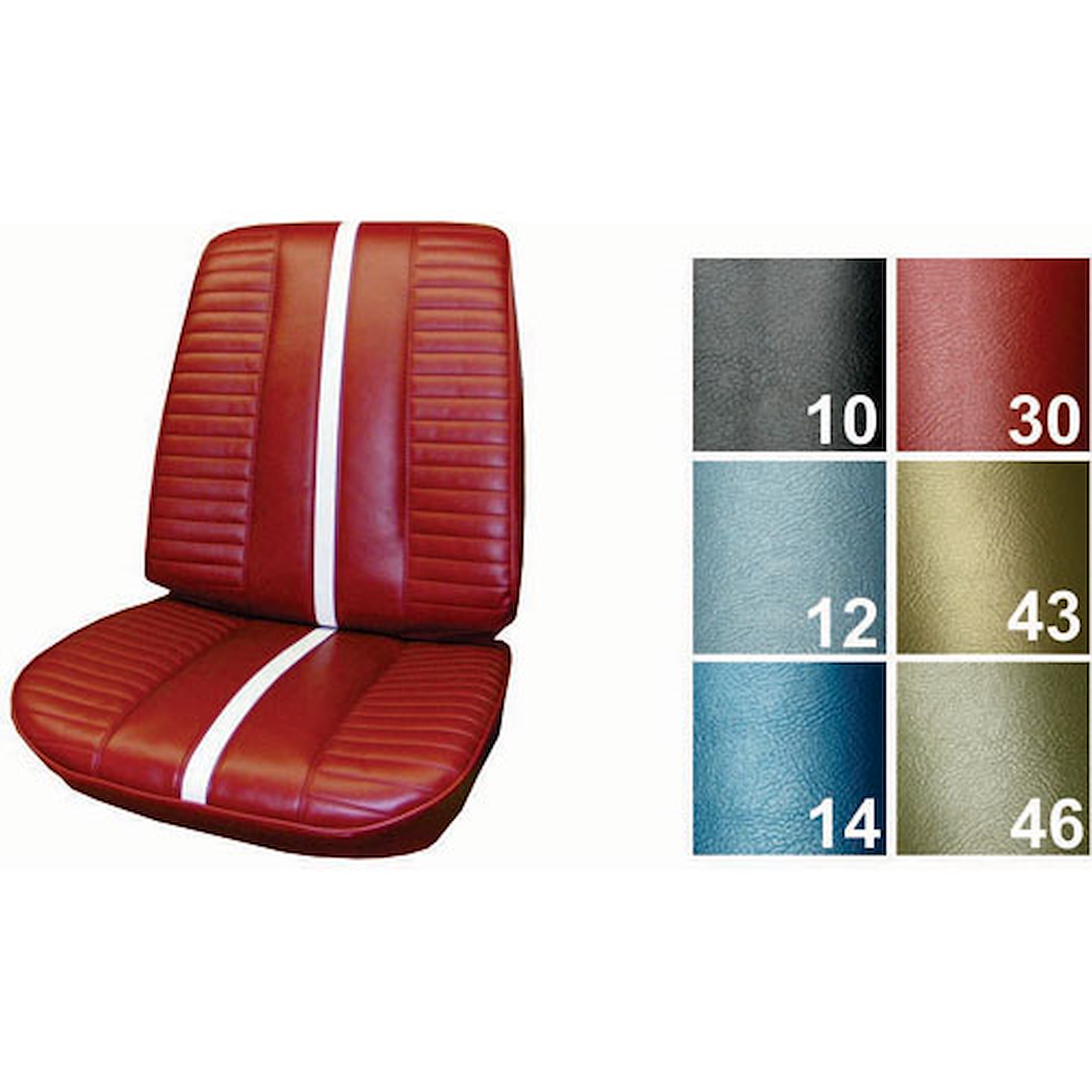 Bucket Seat Cover 1967 Chevy II/Nova SS