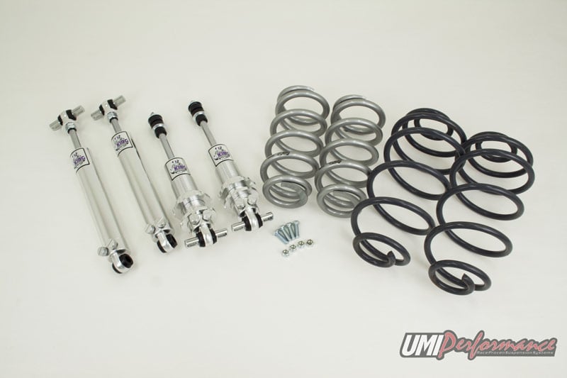 Shock/Spring Lowering Kit Double Adj. Shocks-250 front spring rate 1? rear drop 78-88 GM G-Body