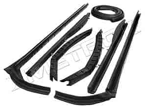 Molded Roof Rail Seals for Convertibles. 7-Piece set