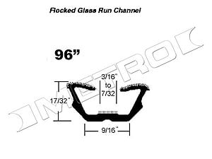 Flocked Window Channel 1960-67 Chevy Corvair