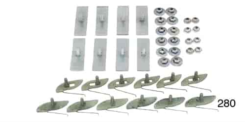 Long Quarter Panel Moulding Clip Set for 1955 Chevy Tri-Five Bel Air