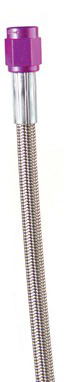 Steel Braided Hose 3 ft -3AN Purple Ends