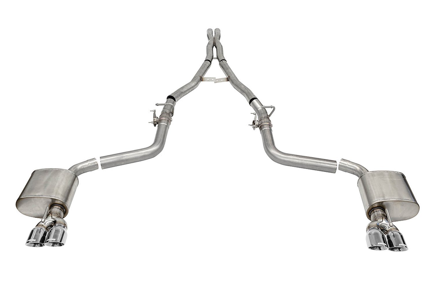 Active Valve (NPP) Cat-Back Exhaust System for Fits Select Dodge Challenger 6.2L, 6.4L - Twin Polished Tips