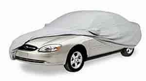 Custom Fit Car Cover Polycotton Gray w/Visor w/o Sidemounts w/Trunk w/o Slant Window No Mirror Pockets Size G3